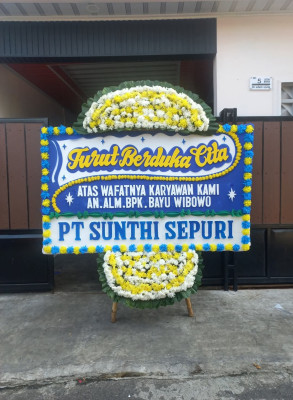 Papan Bunga Duka di Basirih Selatan